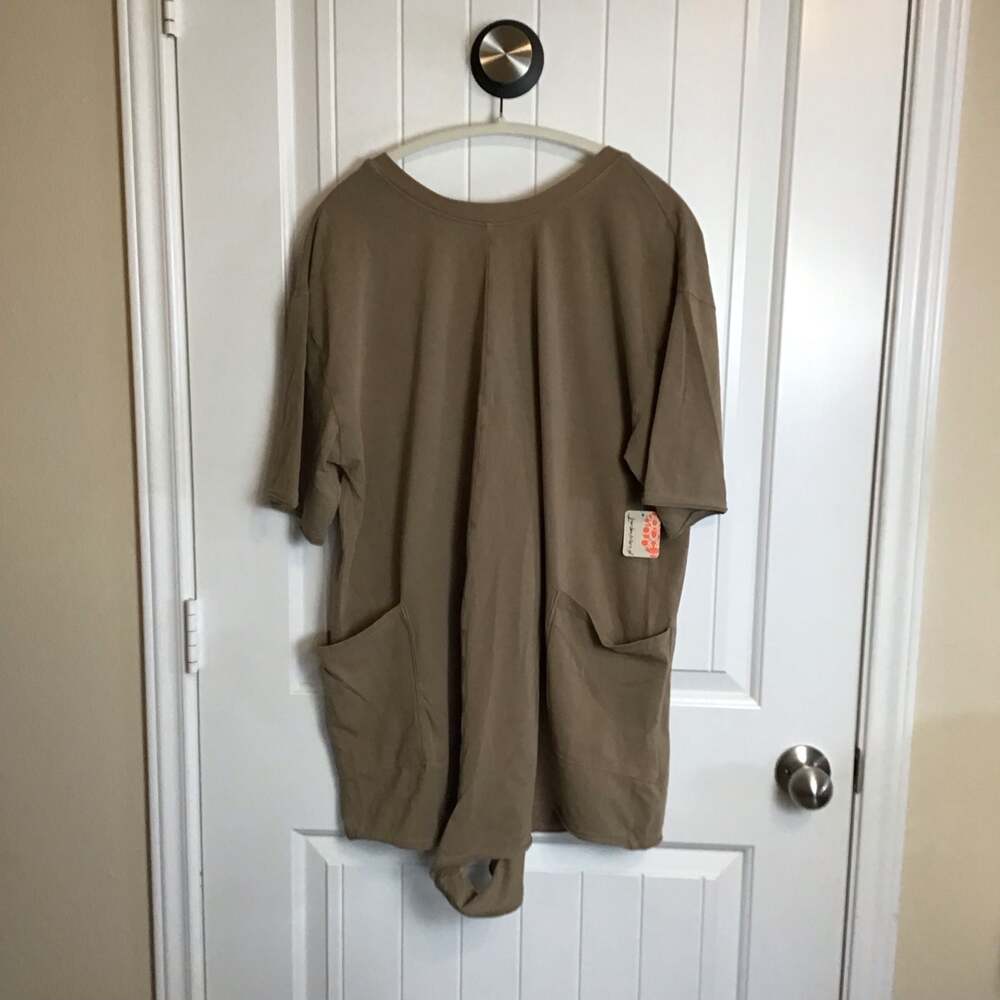 FP Movement Hot Shot Tee Romper Mocha Latte Large boho Summer - Picture 3 of 11